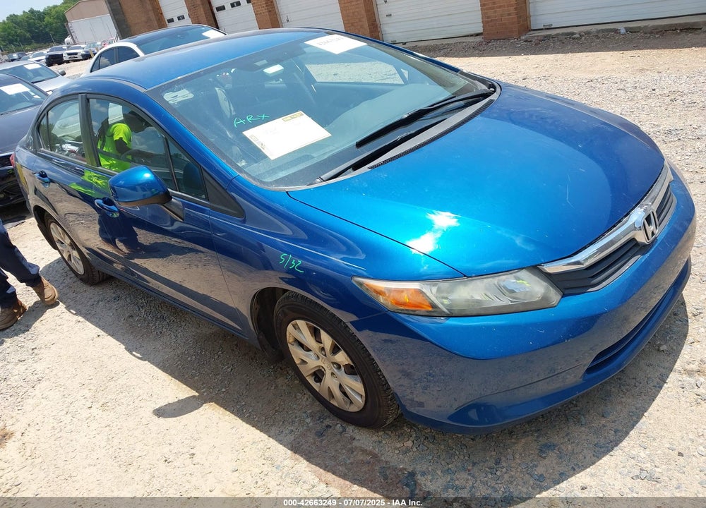 2012 HONDA CIVIC LX VIN: 19XFB2F51CE072467