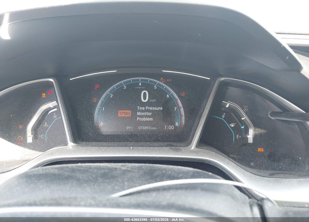 2019 HONDA CIVIC VIN: 19XFC1F36KE007229