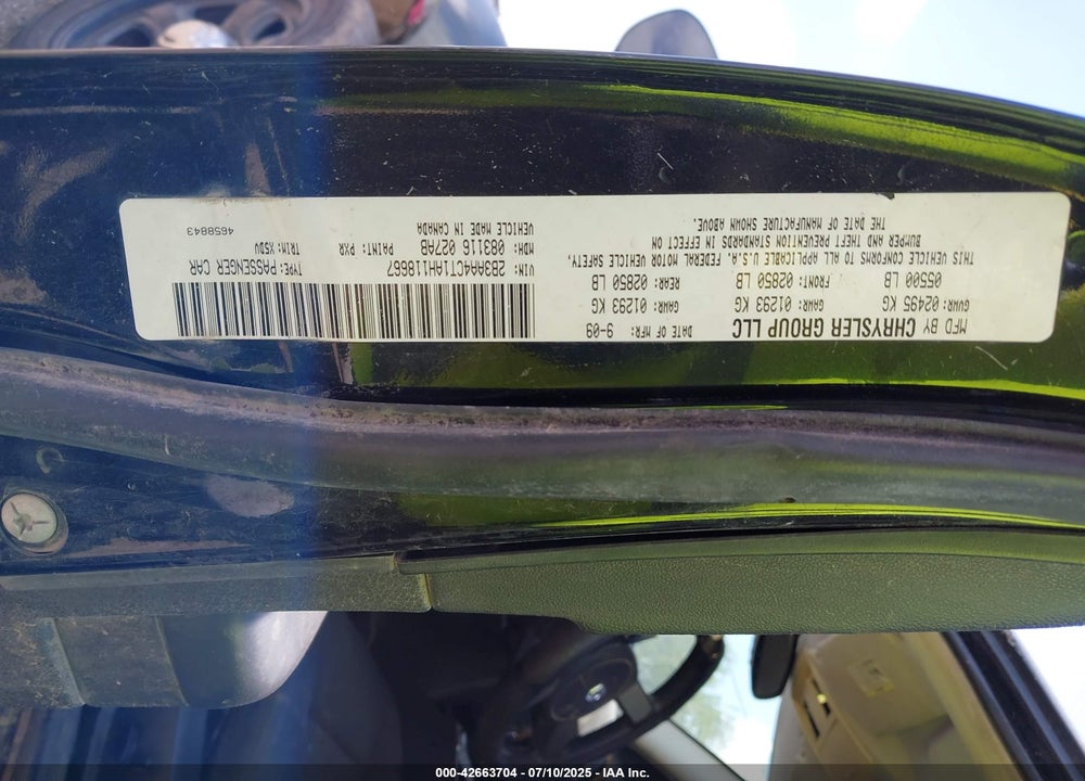 2010 DODGE CHARGER VIN: 2B3AA4CT1AH118667