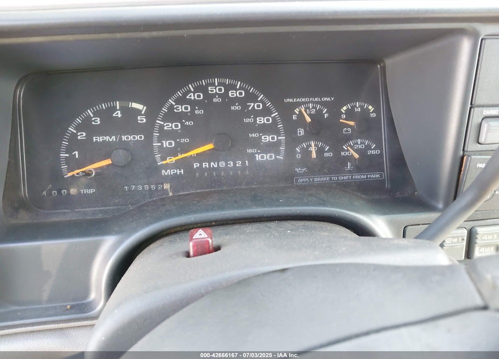 1998 CHEVROLET K1500 FLEETSIDE/SILVERADO FLEETSIDE/SPORTSIDE VIN: 2GCEK19R9W1196427