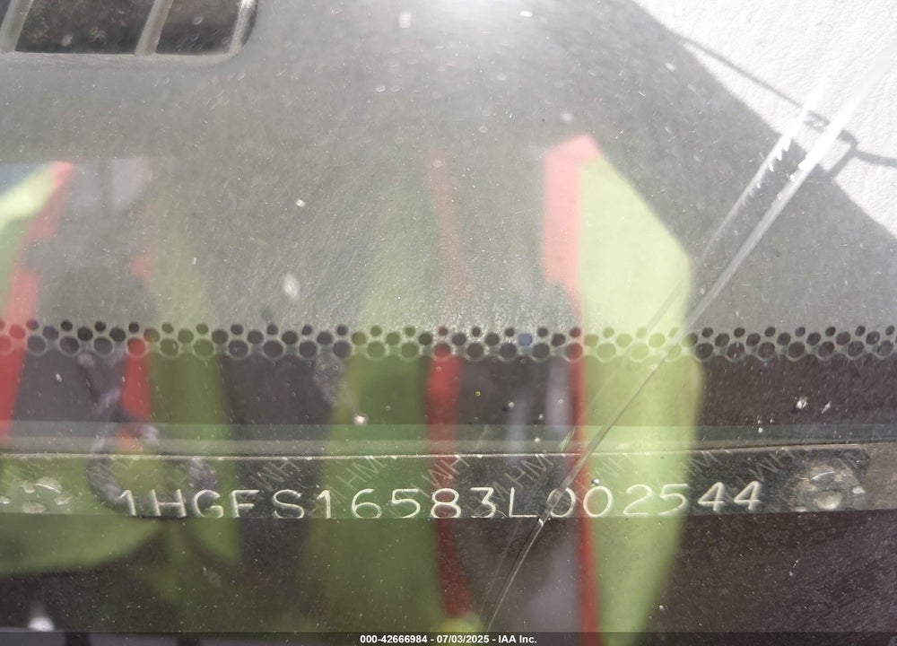 2003 HONDA CIVIC LX VIN: 1HGES16583L002544