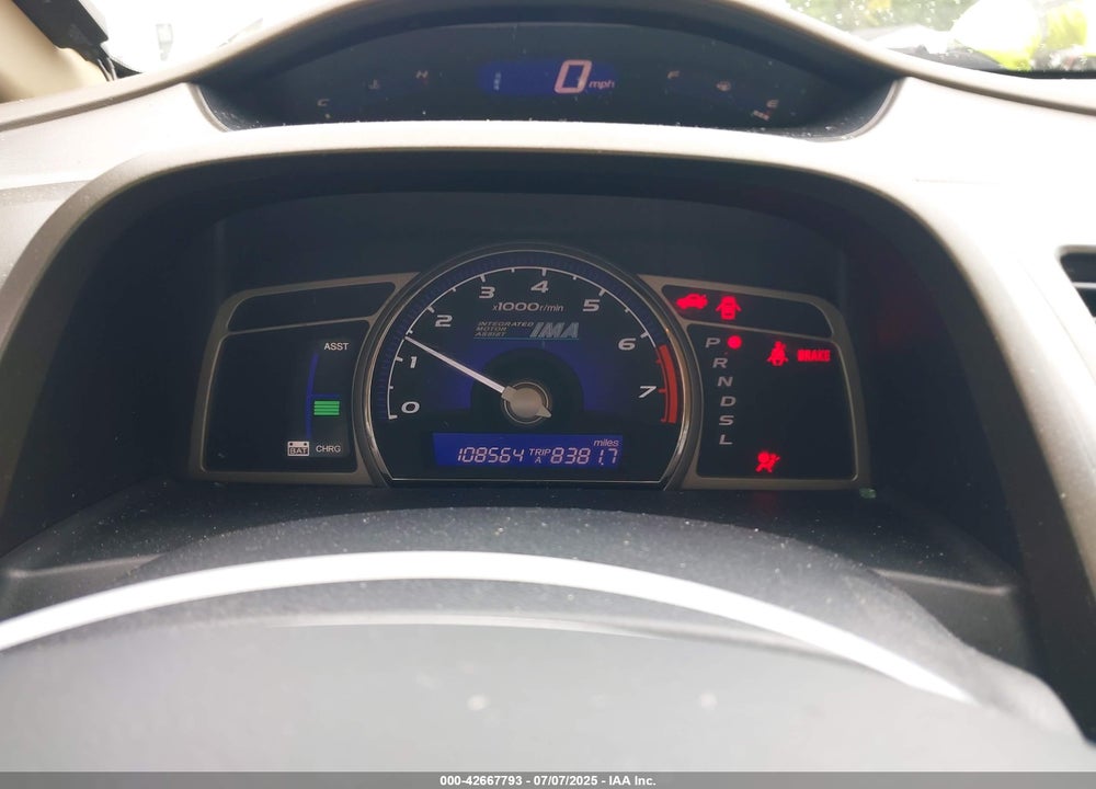 2007 HONDA CIVIC HYBRID VIN: JHMFA362X7S023610