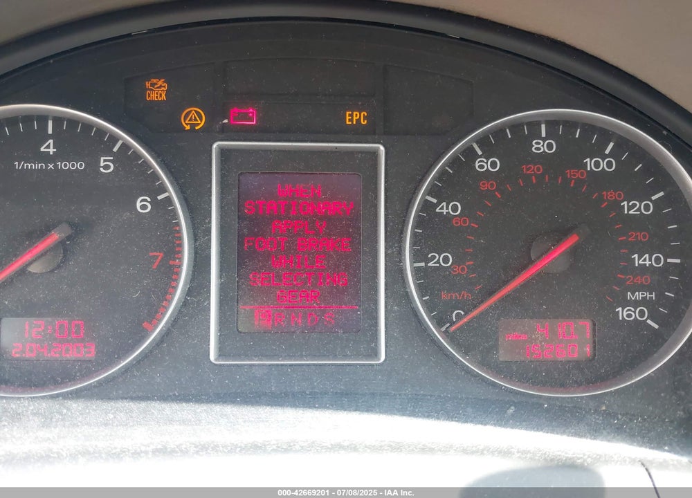 2004 AUDI A4 1.8T VIN: WAULC68E54A095126