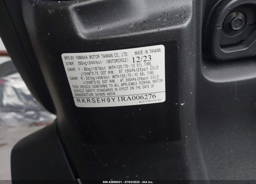 2024 YAMAHA YW125 VIN: RKRSEH9Y1RA006276
