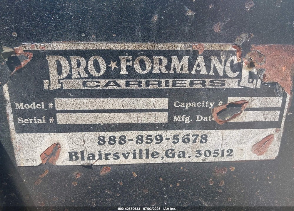 2006 PERFORMANCE PFC VIN: PFCBLK20768320650