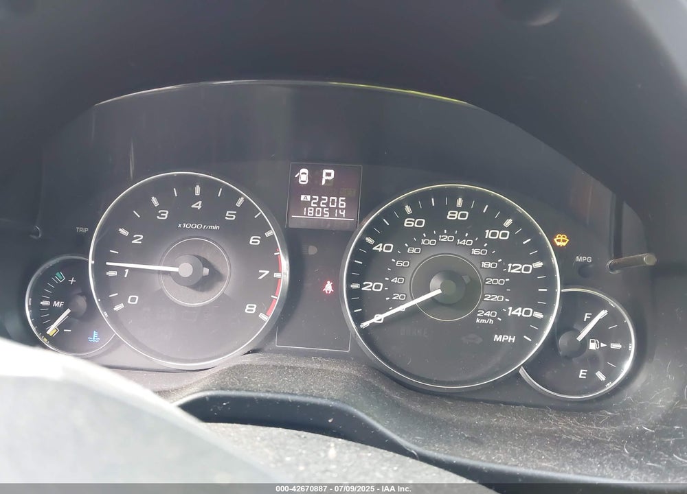 2012 SUBARU OUTBACK VIN: 4S4BRCKC6C3287947