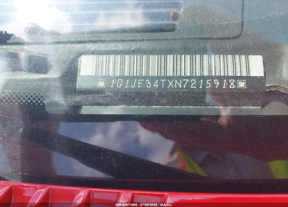 1992 CHEVROLET CAVALIER Z24 VIN: 1G1JF34TXN7215918