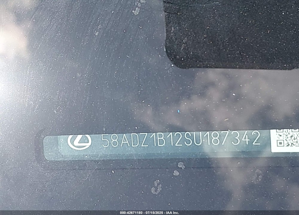 2025 LEXUS ES 350 VIN: 58ADZ1B12SU187342