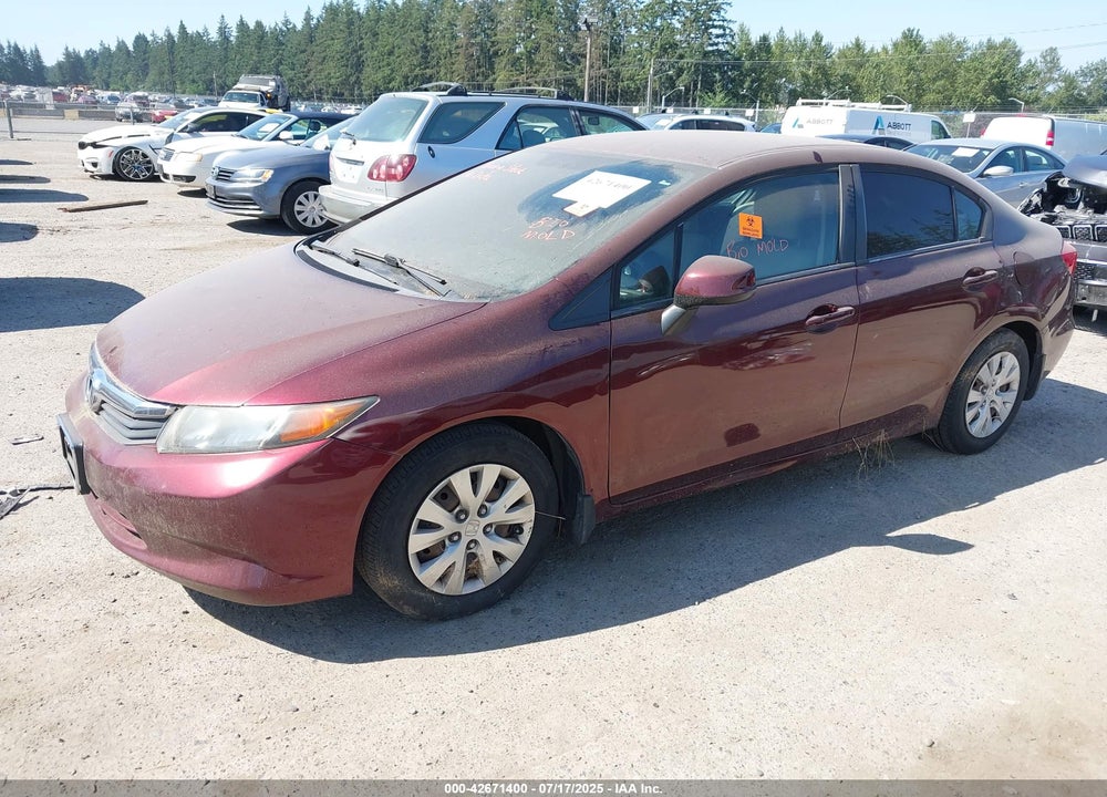 2012 HONDA CIVIC VIN: 19XFB2F57CE368268