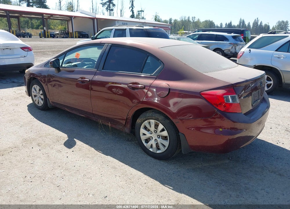 2012 HONDA CIVIC VIN: 19XFB2F57CE368268