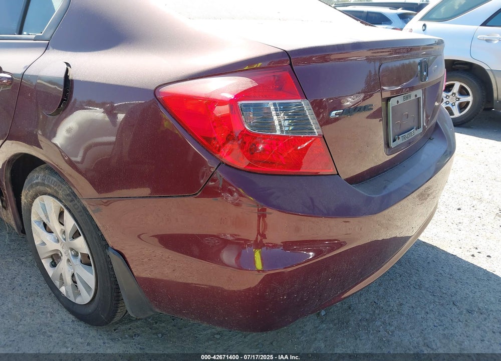 2012 HONDA CIVIC VIN: 19XFB2F57CE368268