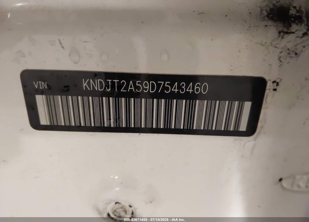2013 KIA SOUL VIN: KNDJT2A59D7543460