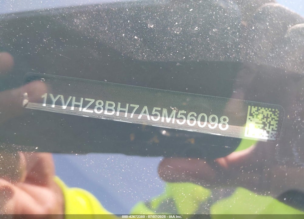 2010 MAZDA 6 VIN: 1YVHZ8BH7A5M56098