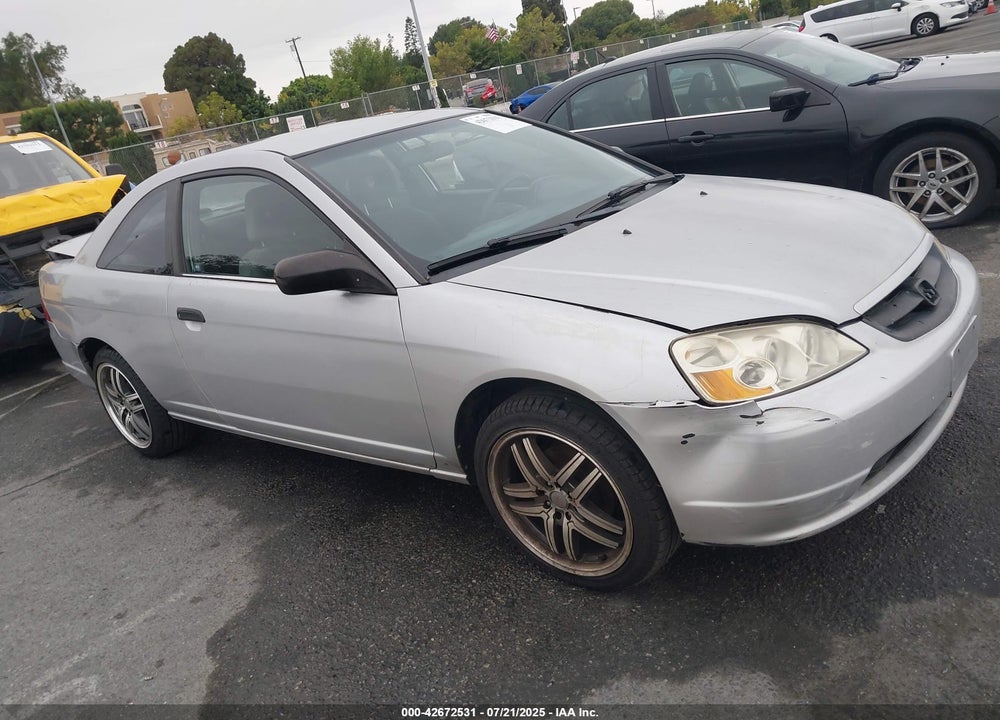 2001 HONDA CIVIC LX VIN: 1HGEM22591L019162