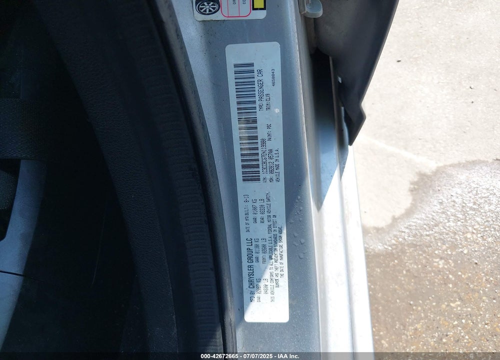 2014 CHRYSLER 200 VIN: 1C3CCBCG7EN119980