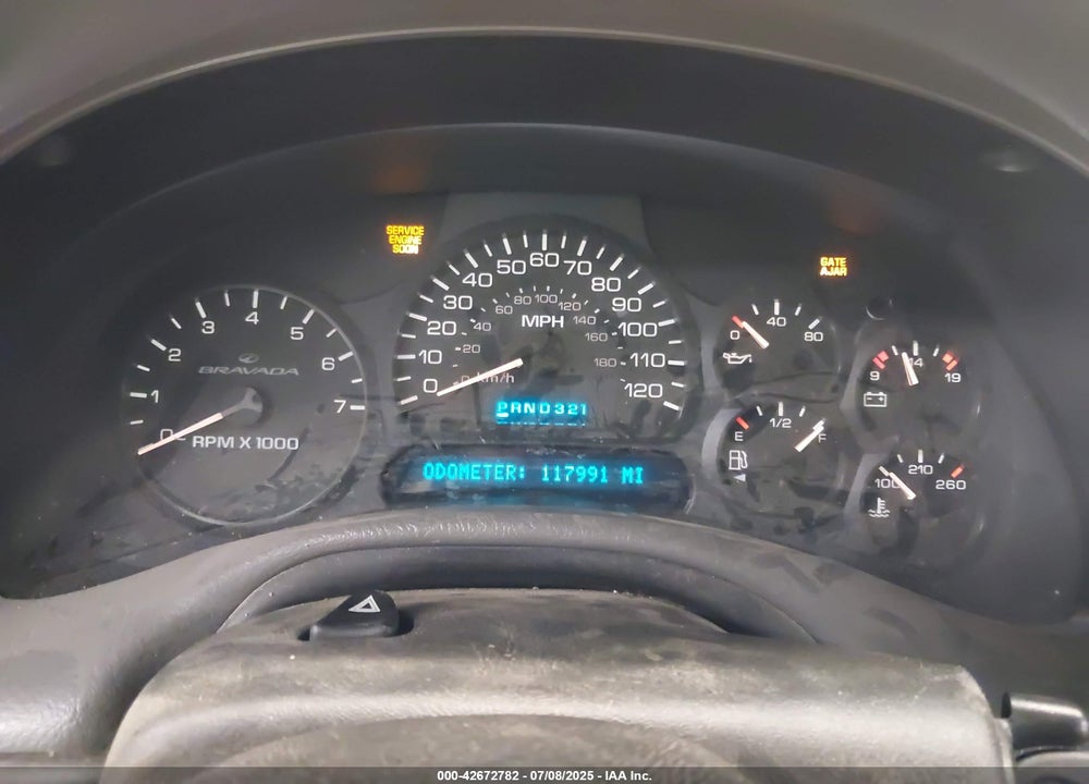 2002 OLDSMOBILE BRAVADA VIN: 1GHDT13SX22395060