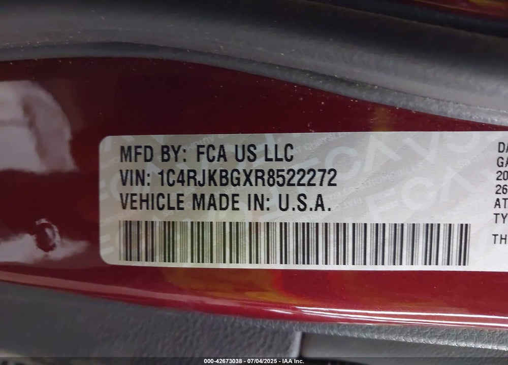 2024 JEEP GRAND CHEROKEE L VIN: 1C4RJKBGXR8522272