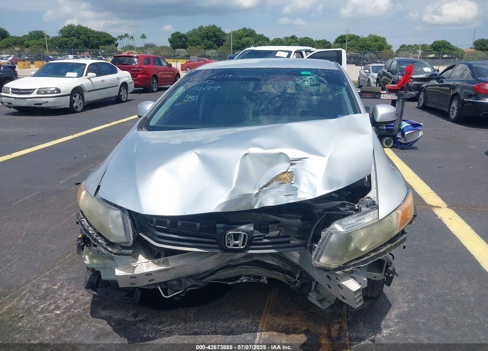 2012 HONDA CIVIC LX VIN: 19XFB2F50CE378219