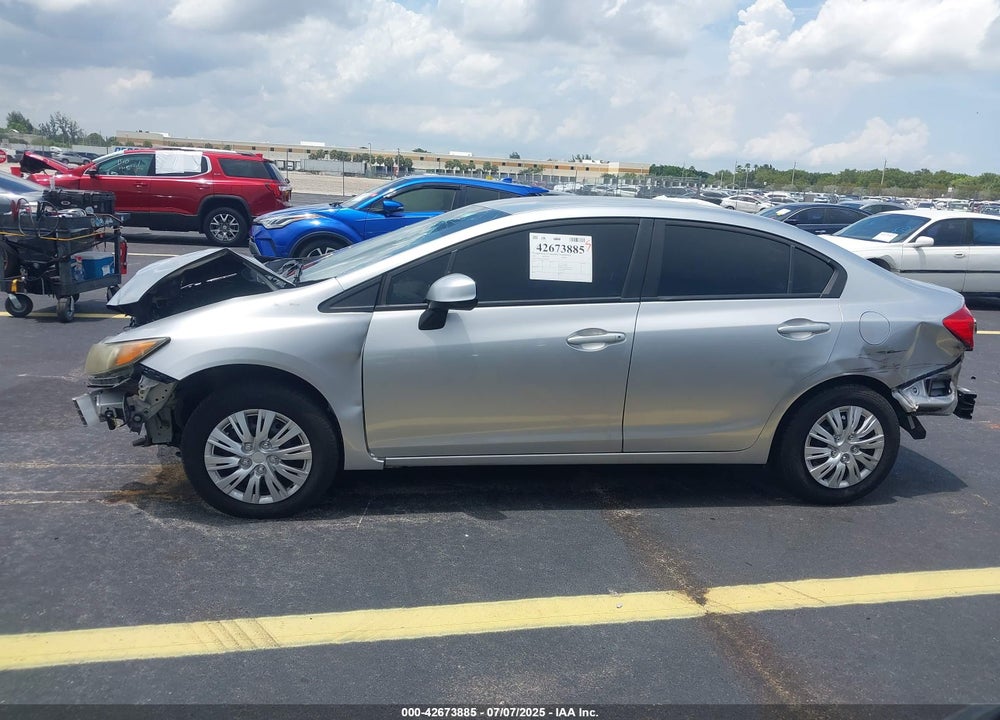 2012 HONDA CIVIC LX VIN: 19XFB2F50CE378219
