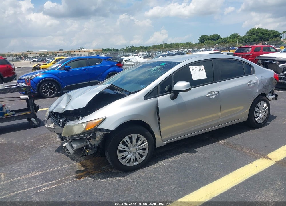 2012 HONDA CIVIC LX VIN: 19XFB2F50CE378219