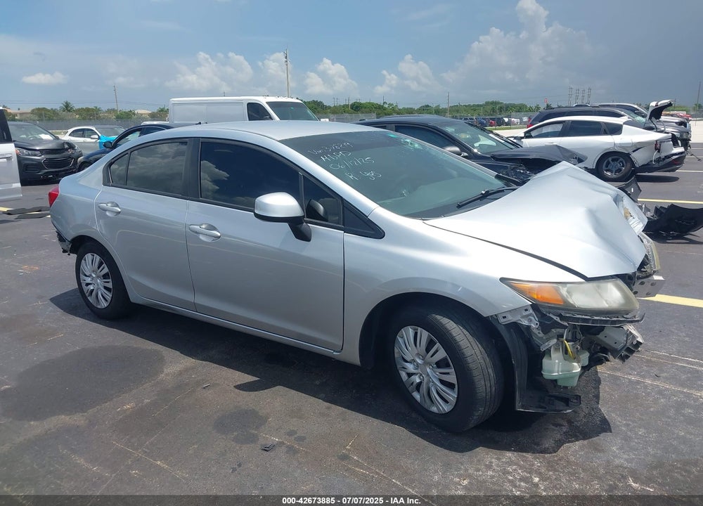 2012 HONDA CIVIC LX VIN: 19XFB2F50CE378219