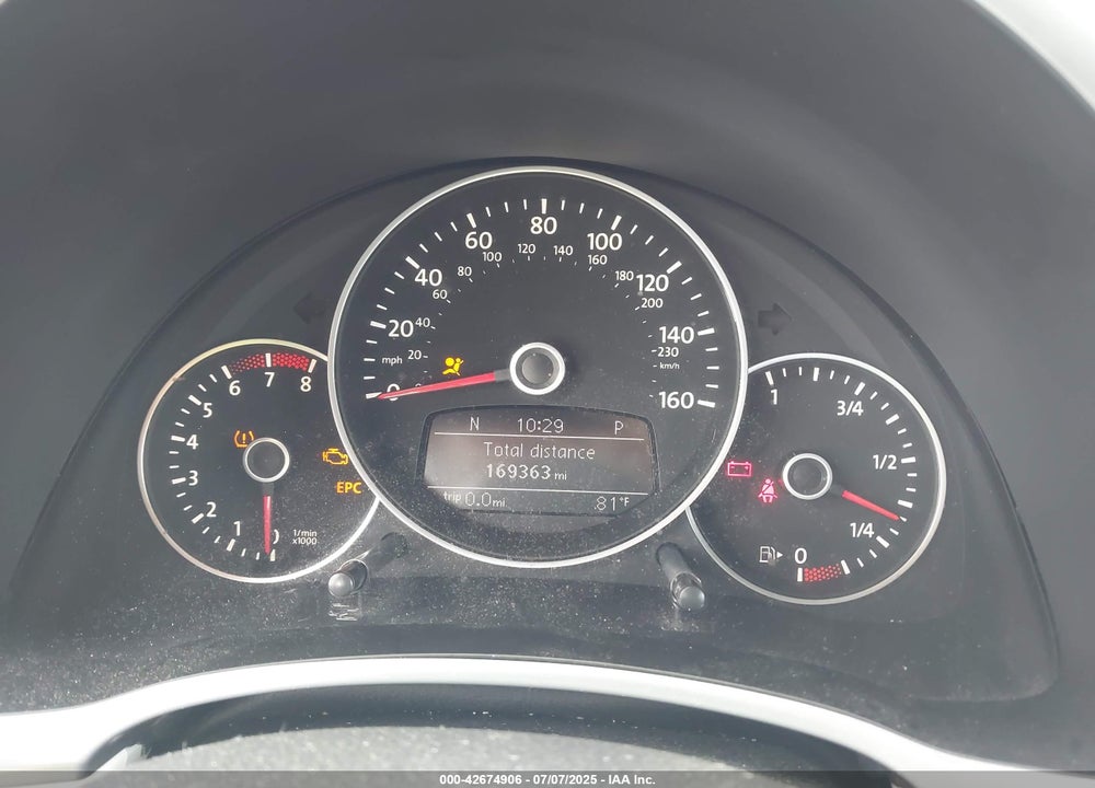 2012 VOLKSWAGEN BEETLE VIN: 3VWJP7AT9CM630082