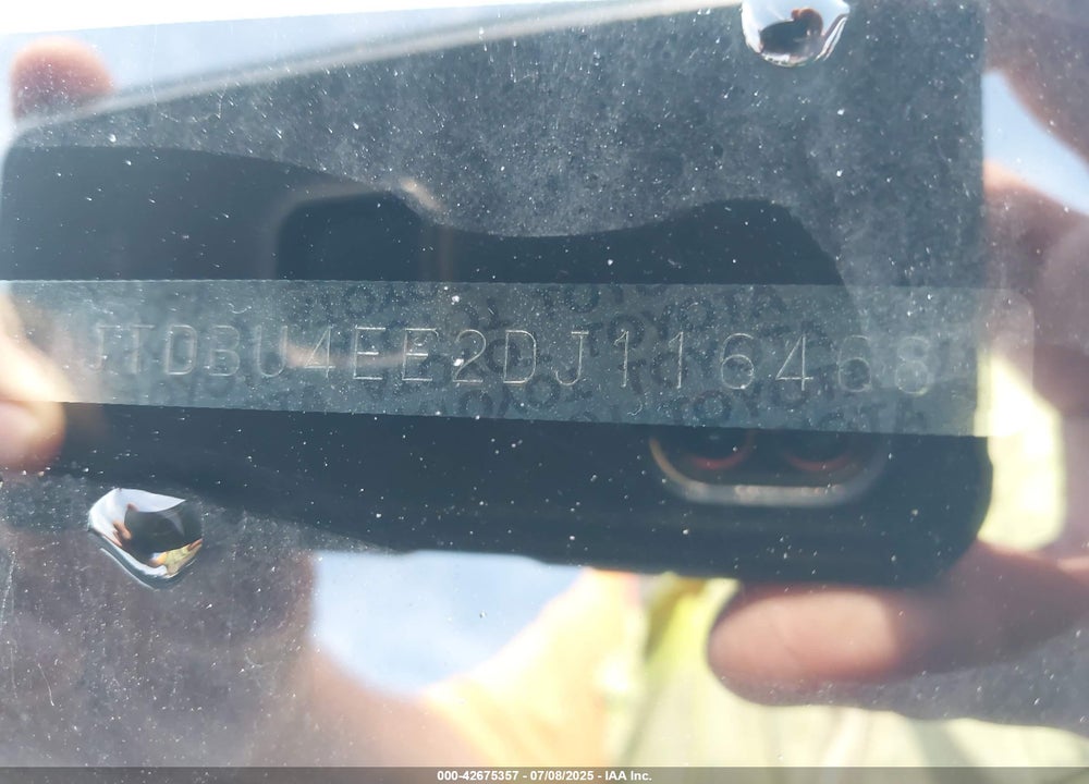 2013 TOYOTA COROLLA VIN: JTDBU4EE2DJ116468