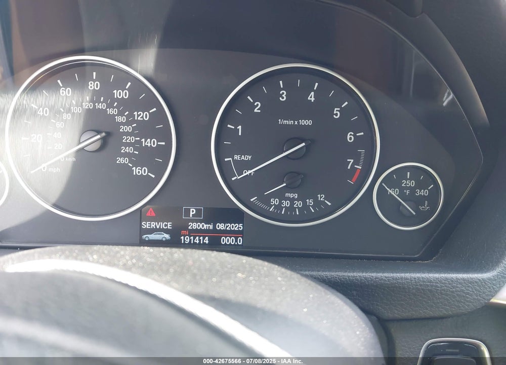 2014 BMW 3 SERIES VIN: WBA3B1C56EK131298