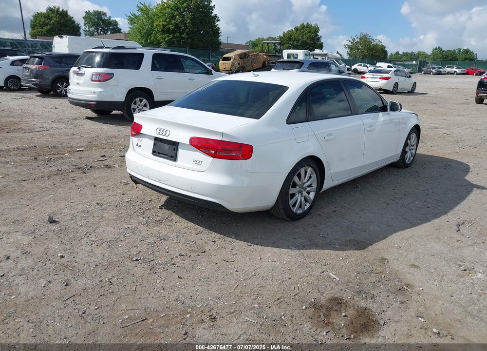 2014 AUDI A4 VIN: WAUBFAFLXEN002358