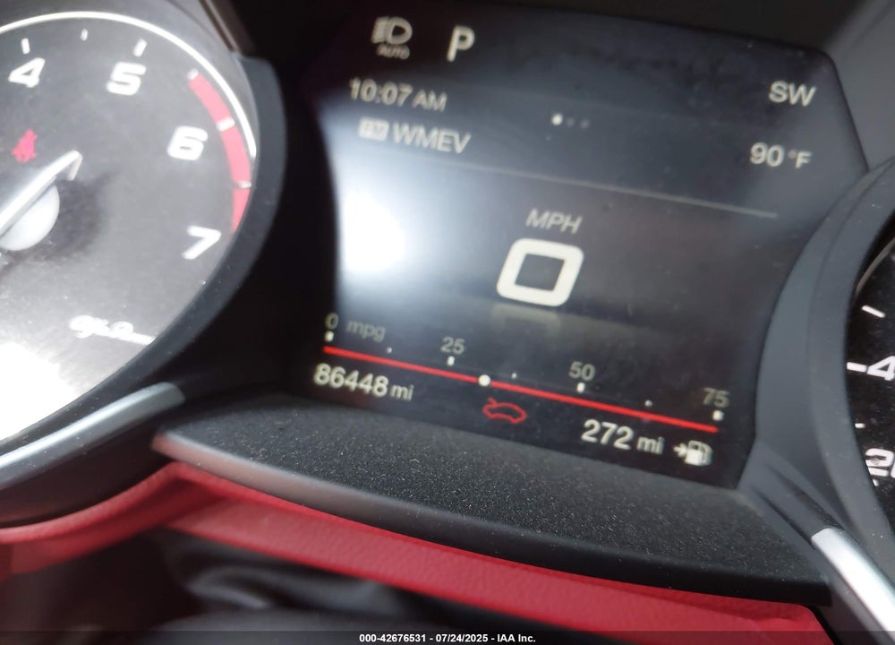 2019 ALFA ROMEO GIULIA AWD VIN: ZARFANAN8K7611859