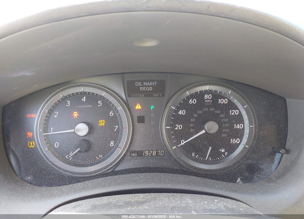 2007 LEXUS ES 350 VIN: JTHBJ46G272108618