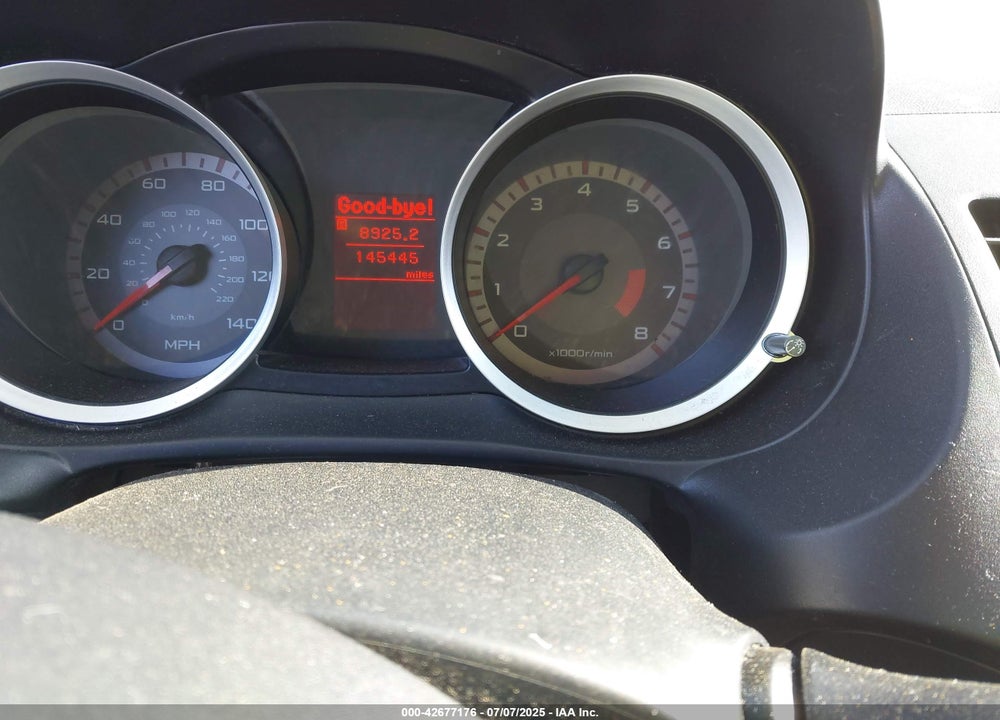 2008 MITSUBISHI LANCER VIN: JA3AU26U98U047156