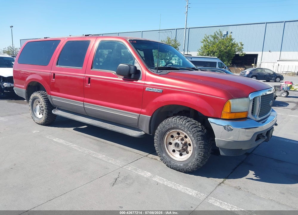 2001 FORD EXCURSION XLT VIN: 1FMNU41S11EB32749