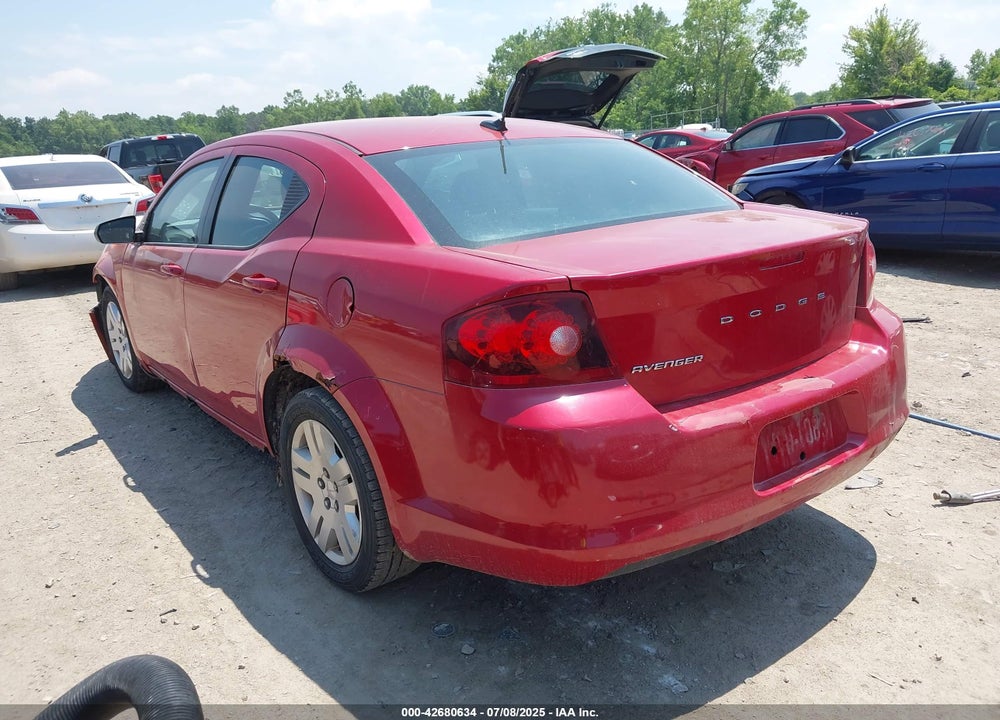 2012 DODGE AVENGER VIN: 1C3CDZAB6CN177895