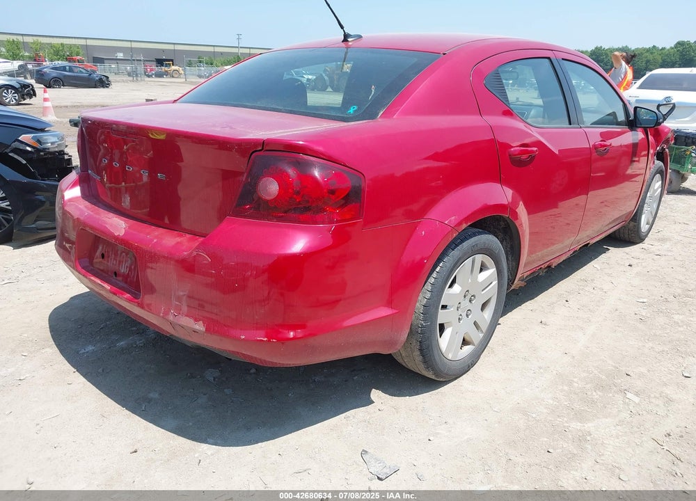 2012 DODGE AVENGER VIN: 1C3CDZAB6CN177895