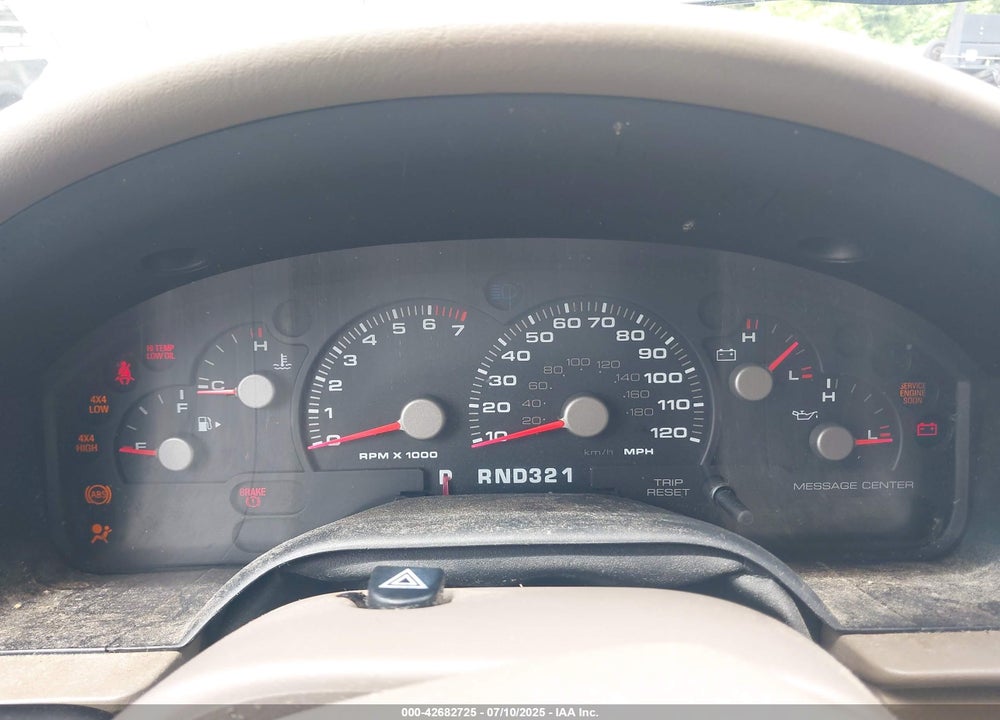 2003 FORD EXPLORER EDDIE BAUER VIN: 1FMDU74K03ZB52737