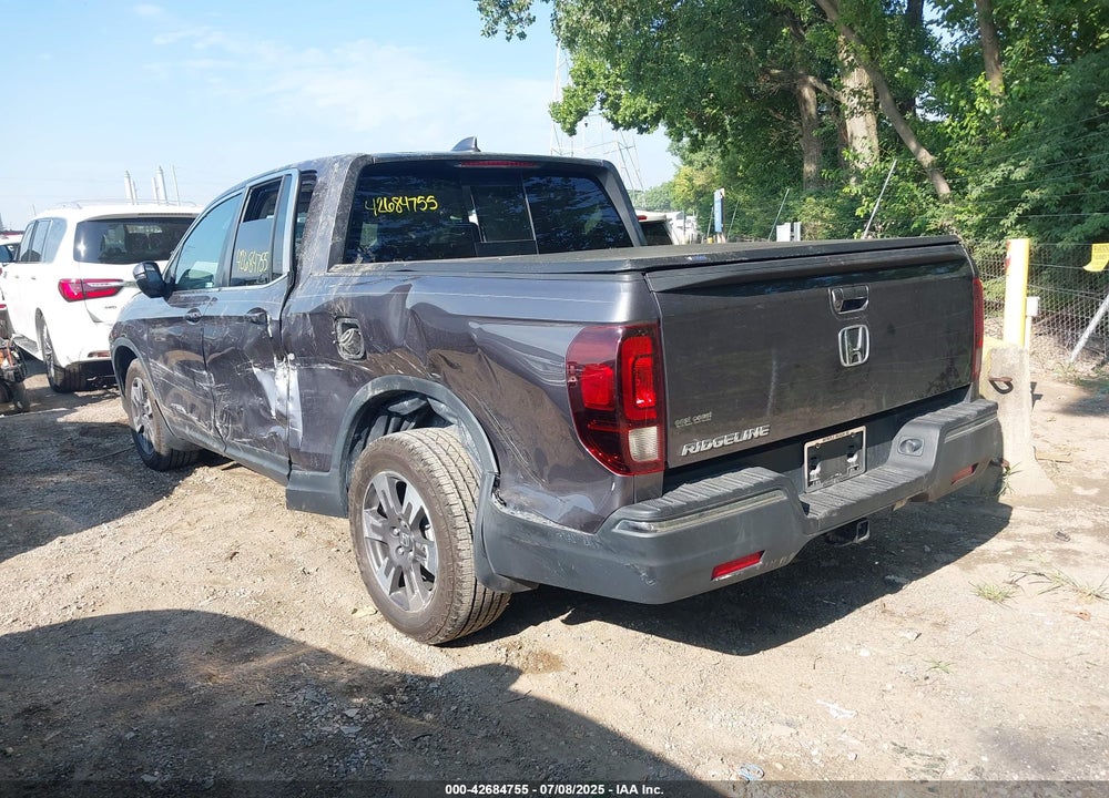 2019 HONDA RIDGELINE RTL VIN: 5FPYK2F58KB008421