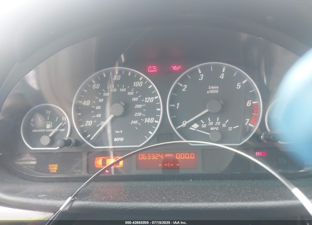2001 BMW 330CI VIN: WBABN53471JU24807