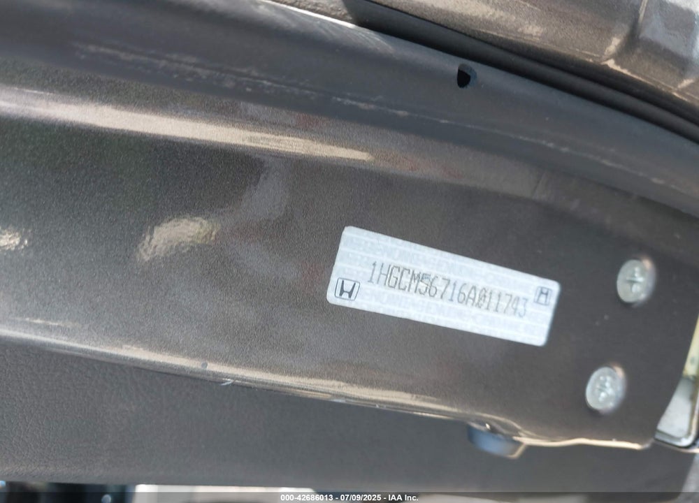 2006 HONDA ACCORD 2.4 EX VIN: 1HGCM56716A011743
