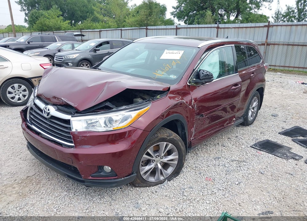 2014 TOYOTA HIGHLANDER VIN: 5TDJKRFH7ES013591