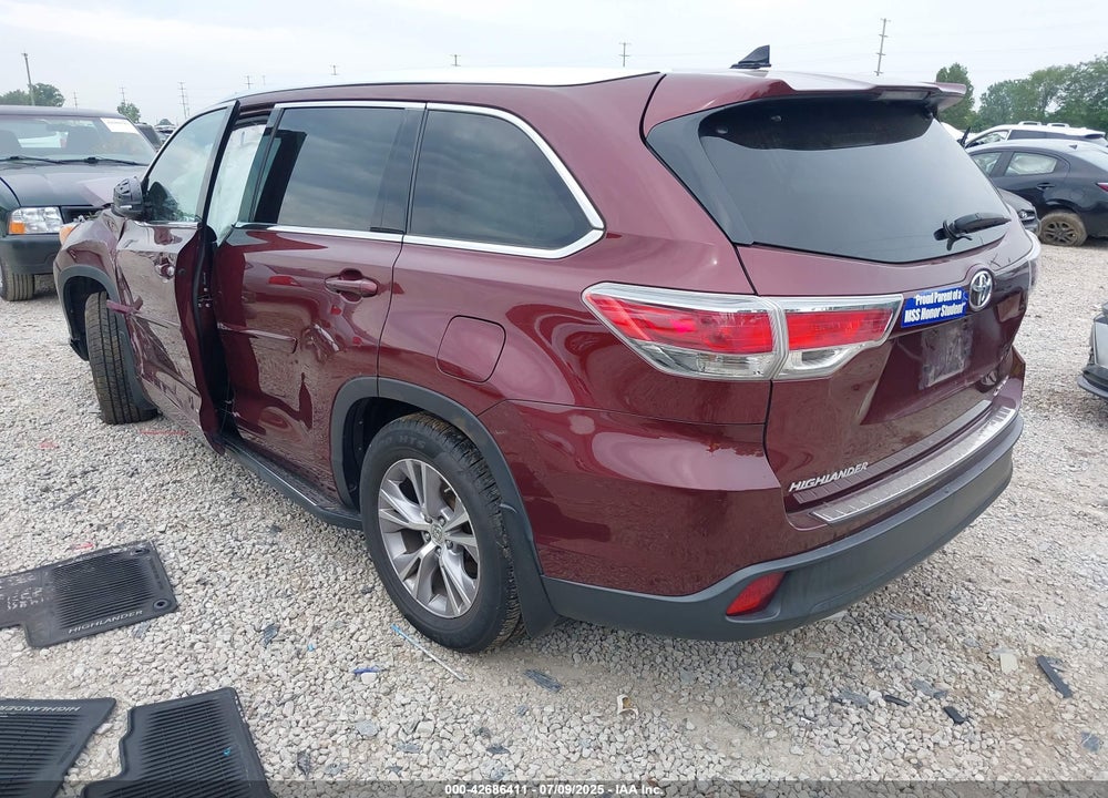 2014 TOYOTA HIGHLANDER VIN: 5TDJKRFH7ES013591