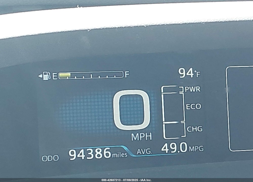 2020 TOYOTA PRIUS VIN: JTDKARFU0L3112403