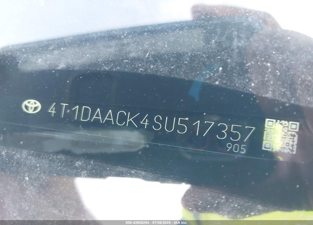 2025 TOYOTA CAMRY VIN: 4T1DAACK4SU517357