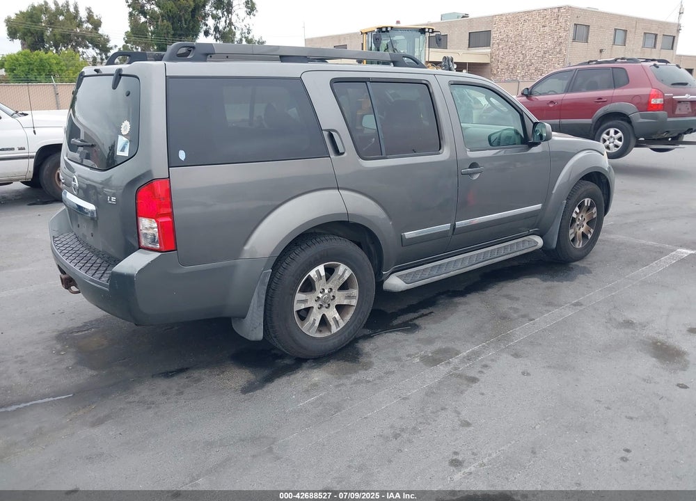 2008 NISSAN PATHFINDER LE VIN: 5N1AR18U28C658237