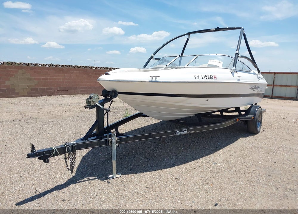 2007 MARIAH BOAT AND TRAILER 18' VIN: VMHAB174F607