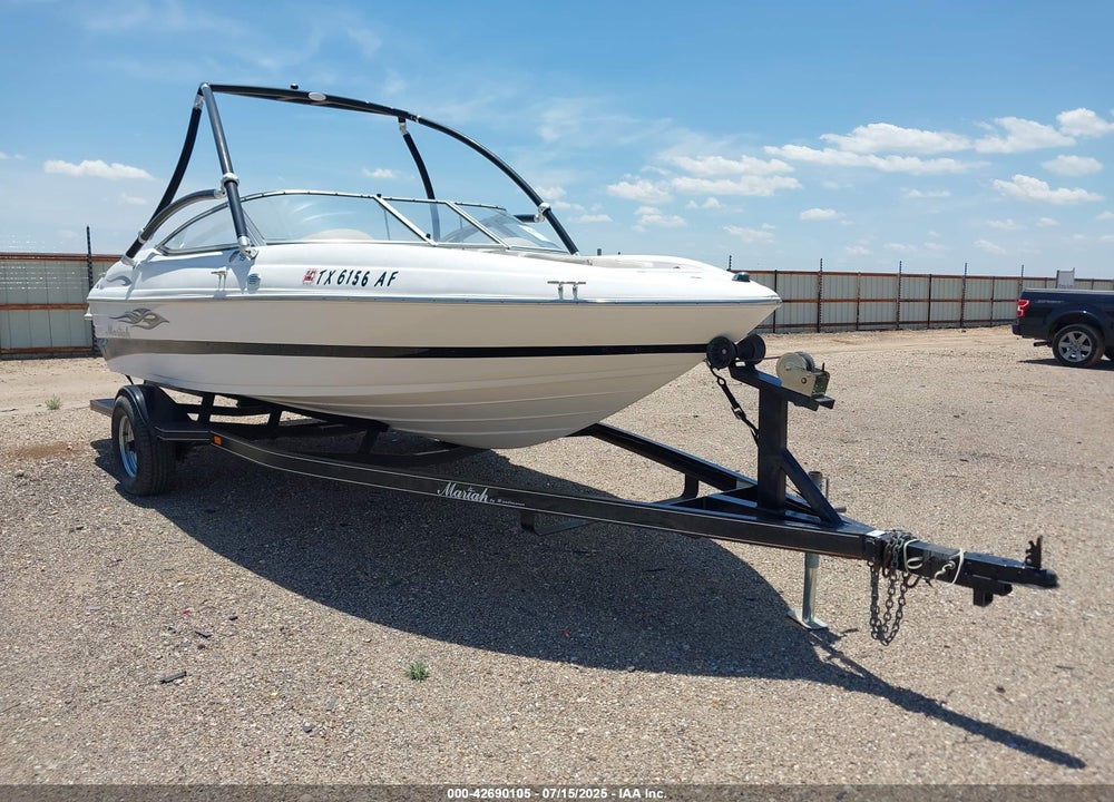 2007 MARIAH BOAT AND TRAILER 18' VIN: VMHAB174F607