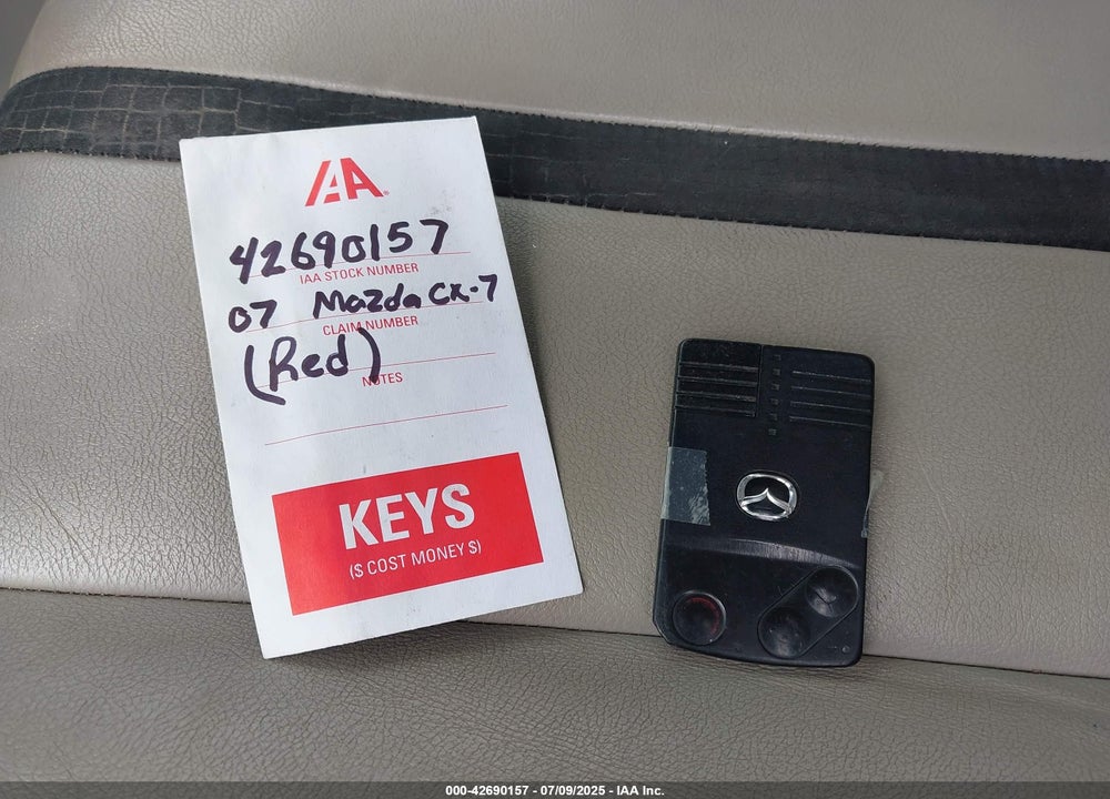 2007 MAZDA CX-7 VIN: JM3ER293X70148257