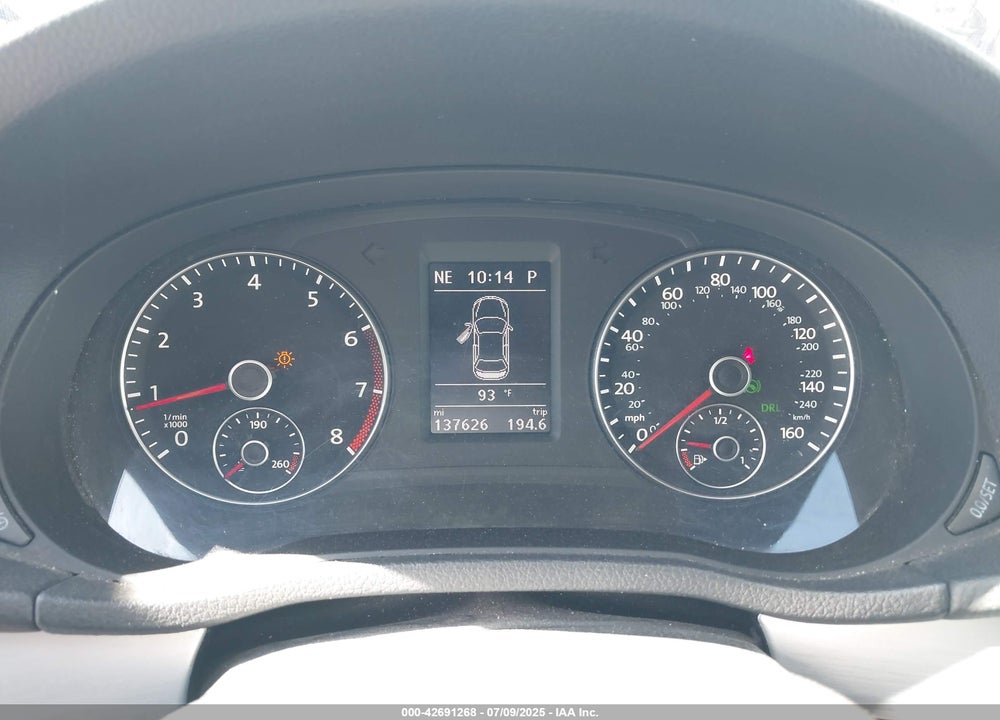 2013 VOLKSWAGEN PASSAT 2.5L SE VIN: 1VWBP7A33DC064346
