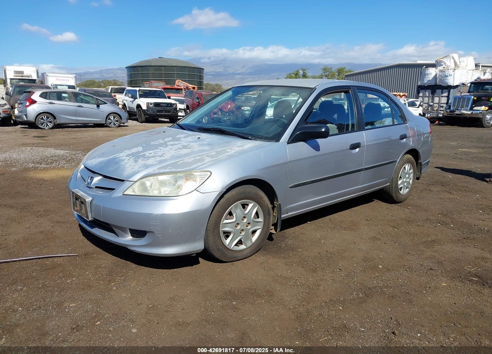 2005 HONDA CIVIC VP VIN: 2HGES16495H500601