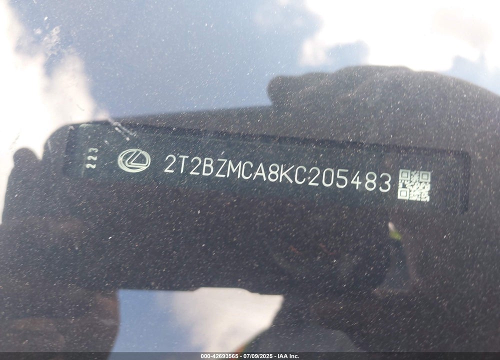 2019 LEXUS RX350 VIN: 2T2BZMCA8KC205483